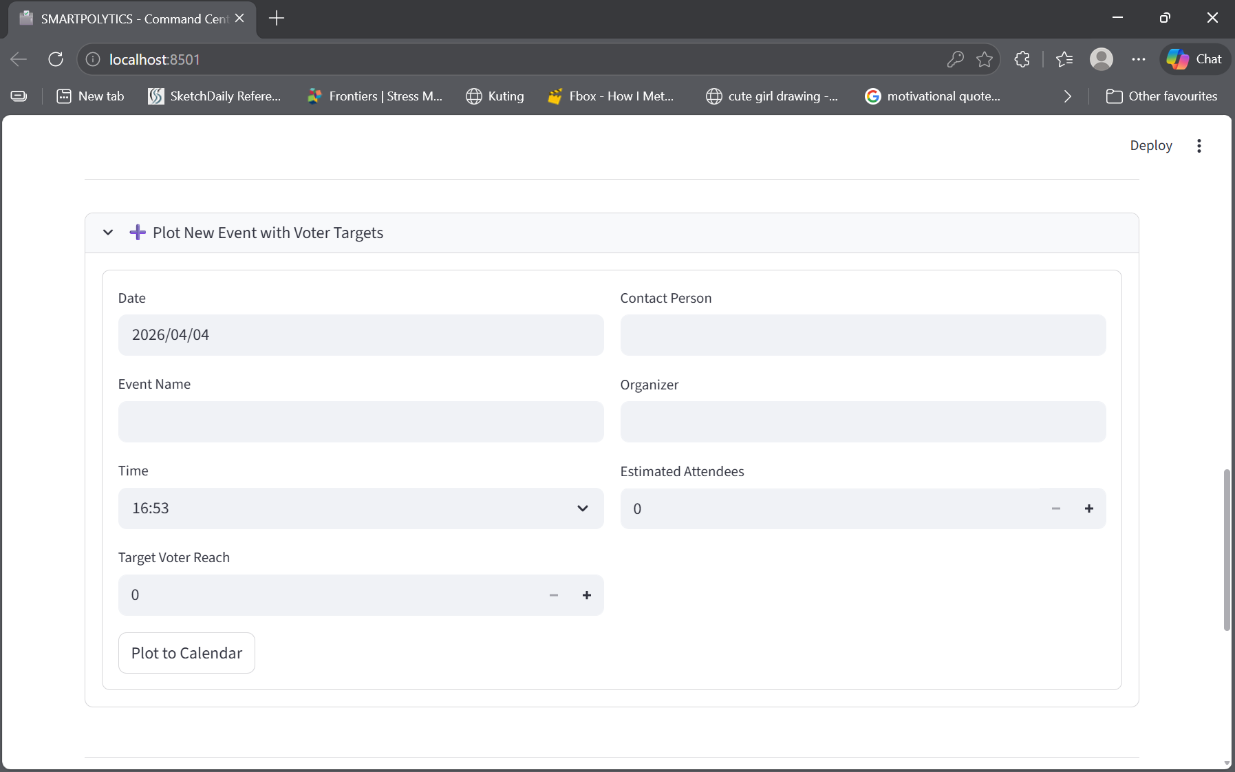 Calendar Event Detail View
